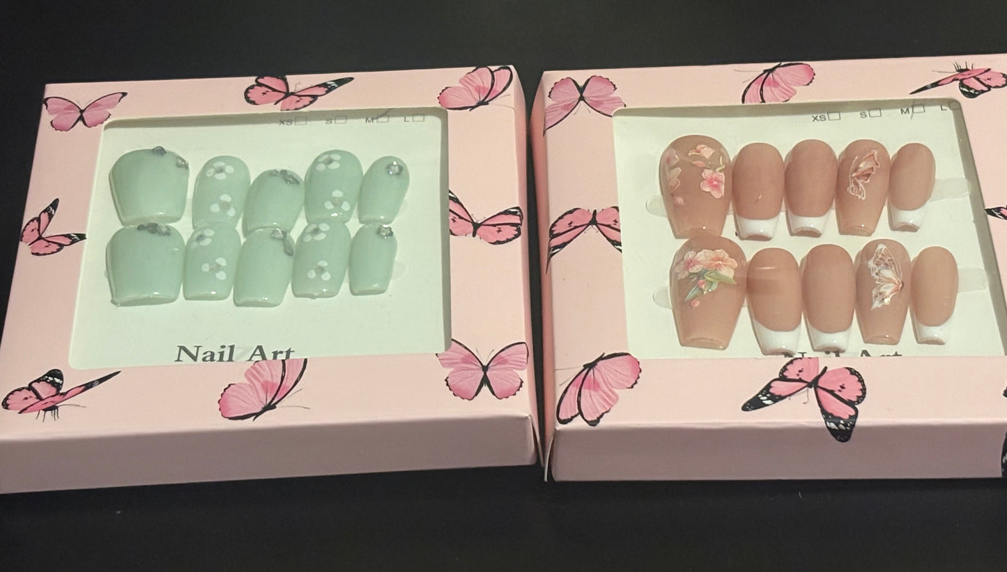 2 pack press on nail set #2