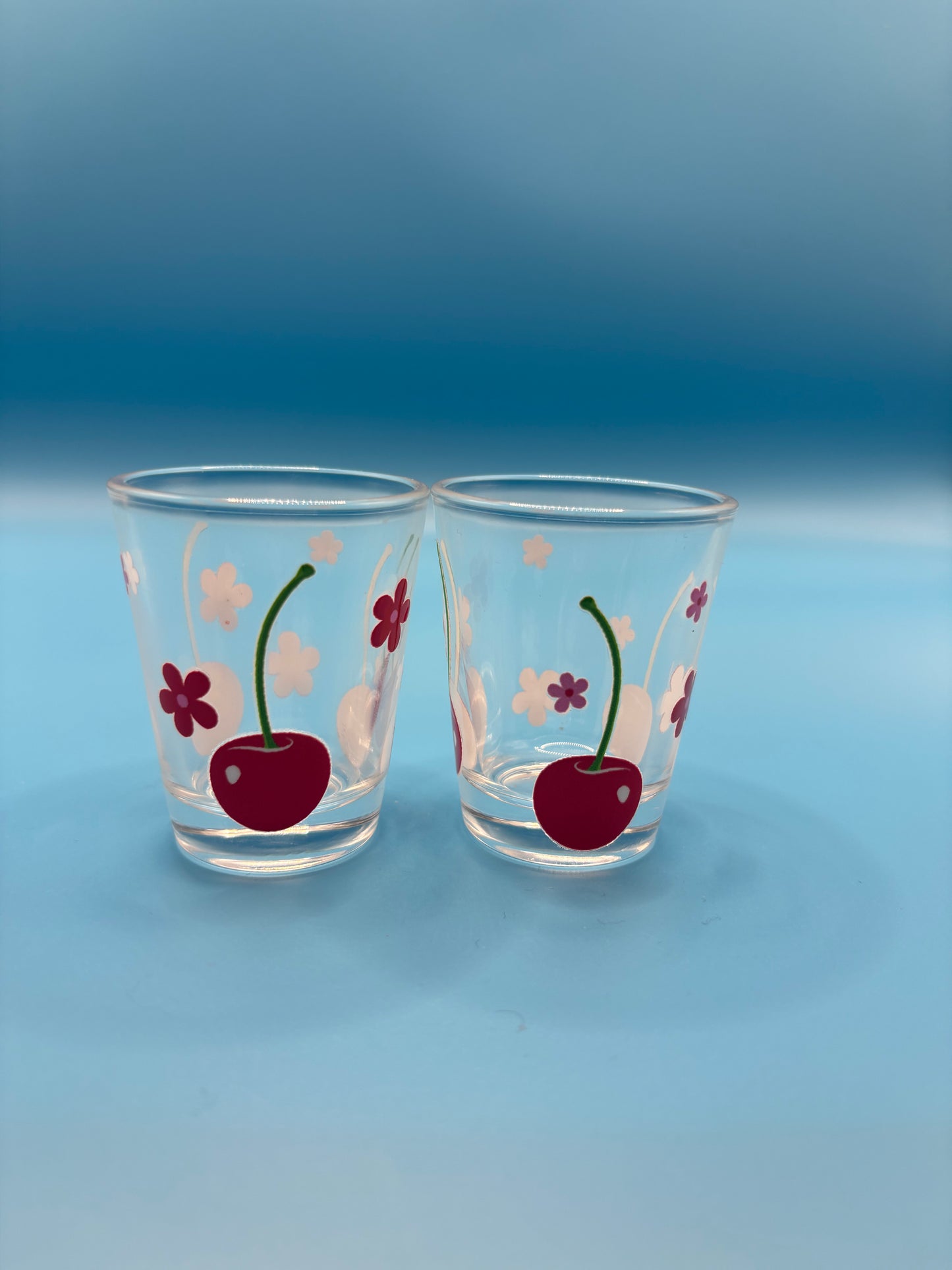 2 pack cherry shot glasses