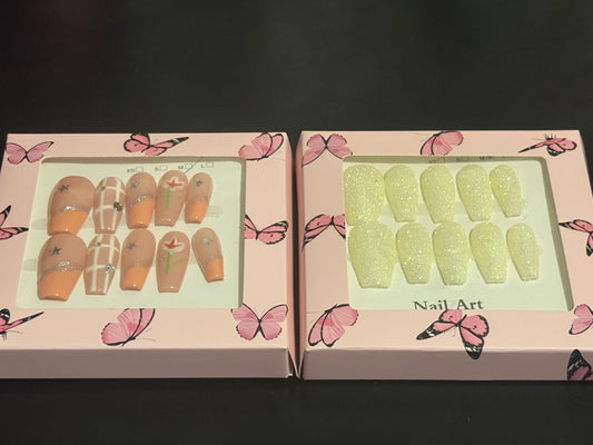 2 pack press on nail set