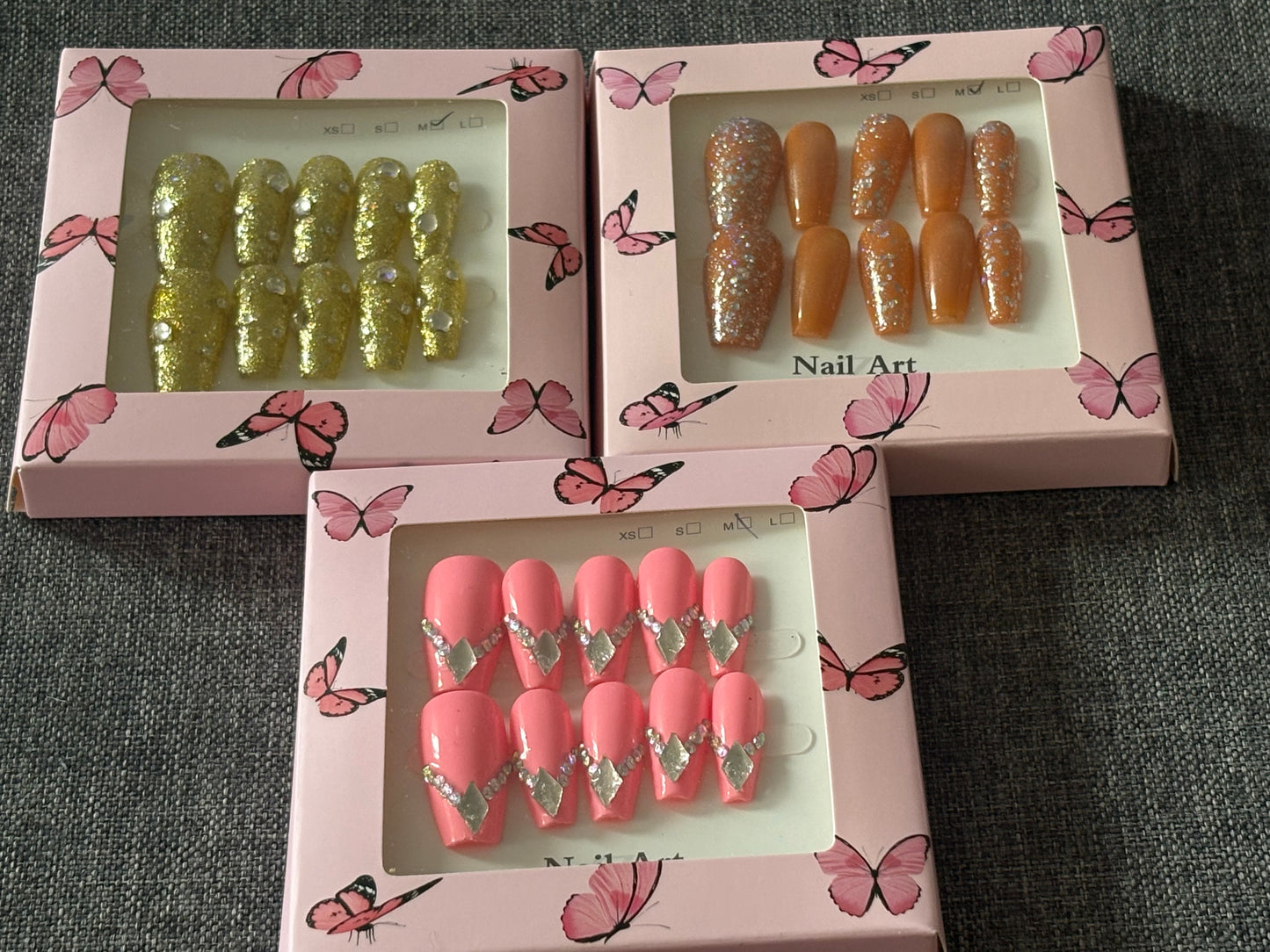 3 pack press on nail bundle #3