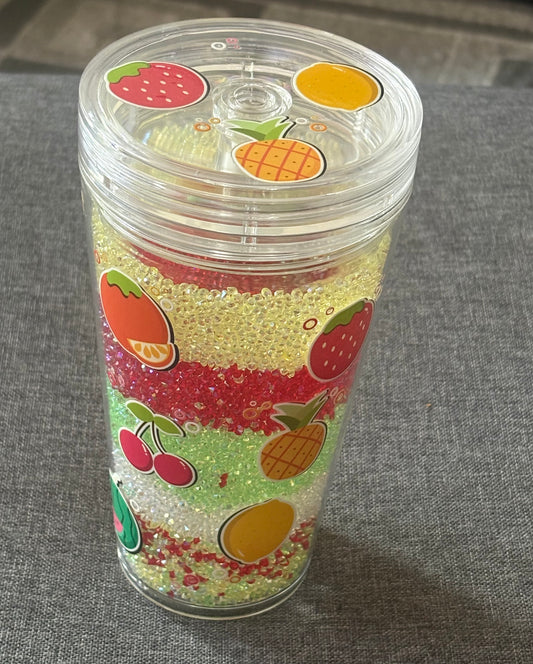 Fruit rhinestone cup